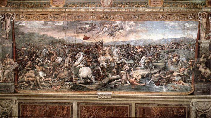 RAFFAELLO Sanzio The Battle at Pons Milvius France oil painting art